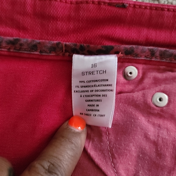 Old Navy Women's ♥️ Red Stretch Jeans the Sweetheart fit-size 16 - Picture 2 of 6